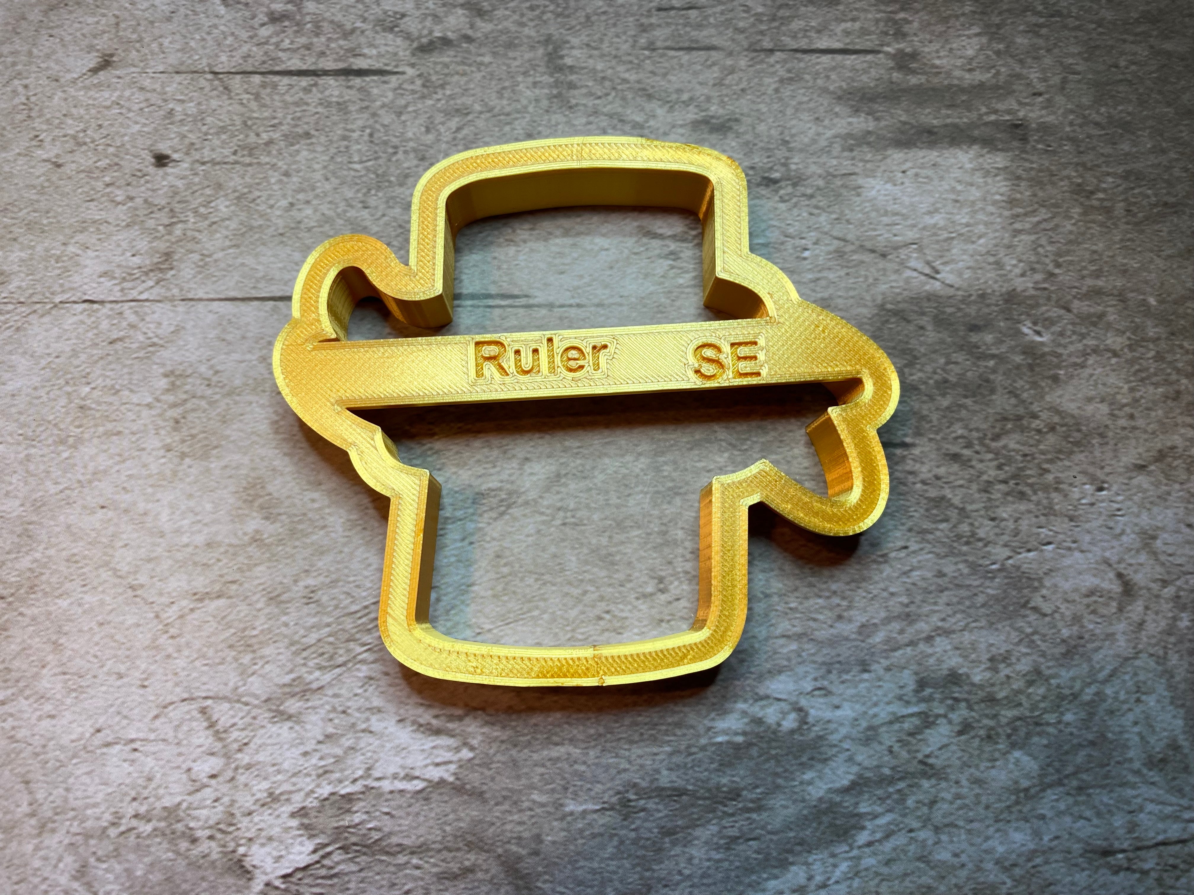 School Ruler PYO Stencil Digital Design includes Shaped Template OR Digital STL File for 3D Printing LARGE size Cutter*
