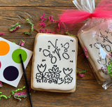 Butterfly Connect The Dot PYO Digital Design cookie stencil PYO cookie by Susan at Whisk Confections