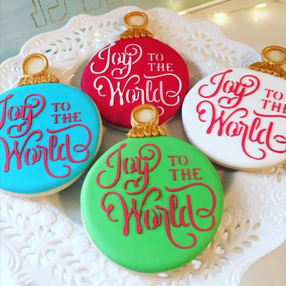 Joy To The World Digital Design Cookie Stencil Amelia's Desserts