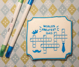 Father's Day Crossword Puzzle Stencil w/ Bonus Bag Topper & Answer Key Digital Design